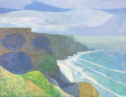Southole Cliffs oil on canvas 80 x 100 cms