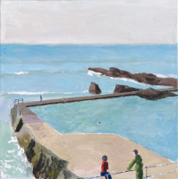 Bude Sea Pool with larger figures