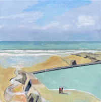 Bude Sea Pool with couple